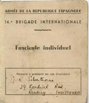 Thora's International Brigade ID card